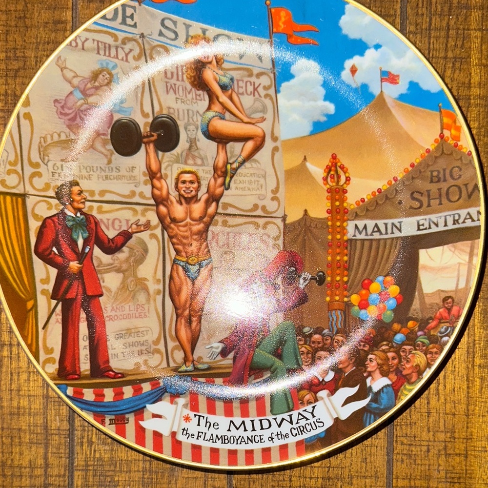 Vintage Circus Theme Decorative Plate